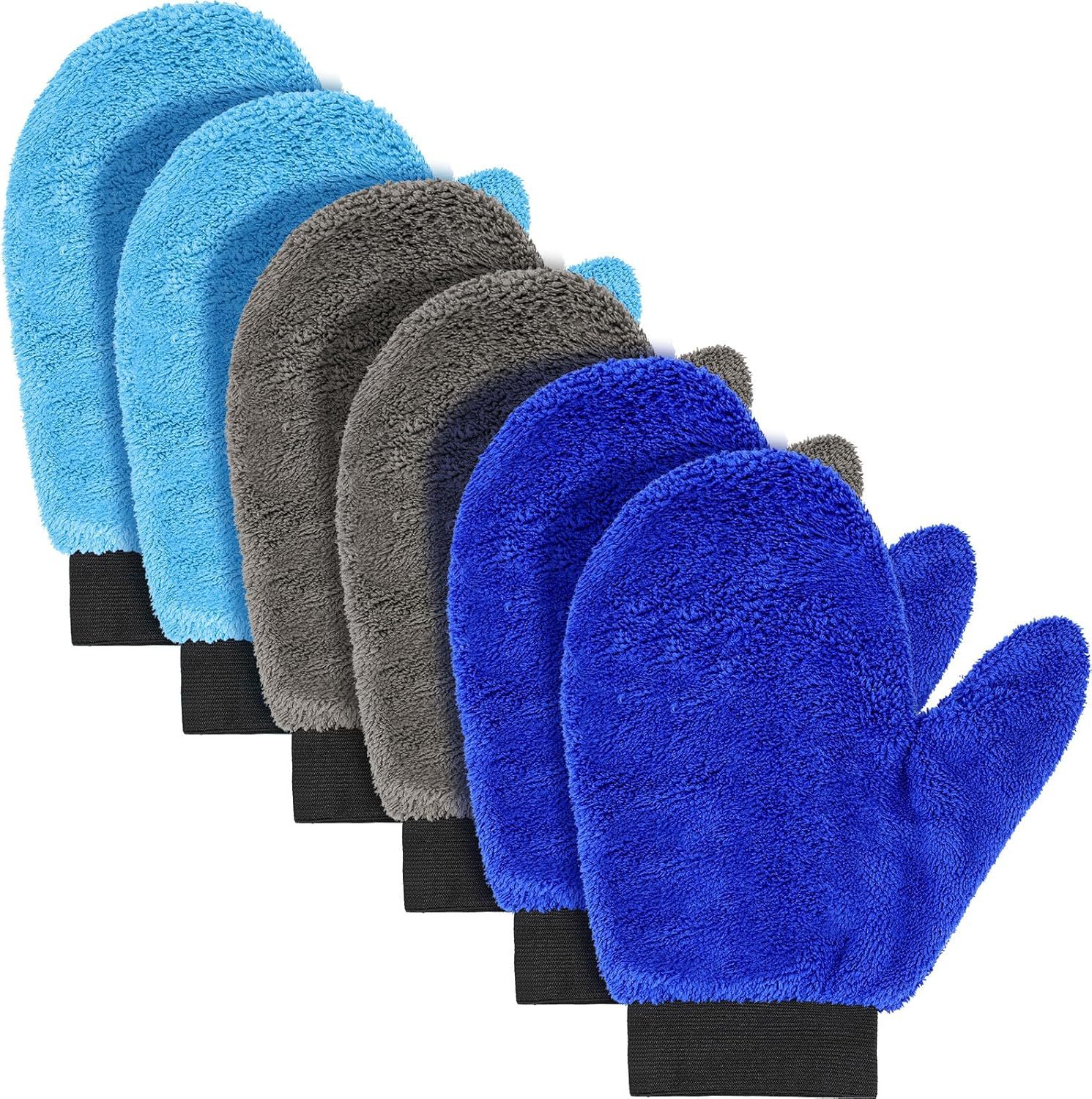 Manufacturer Supplies Coral Fleece Car Cleaning Gloves, Thumb Gloves, Car Wash Cleaning Tools, and Car Beauty Cleaning Supplies