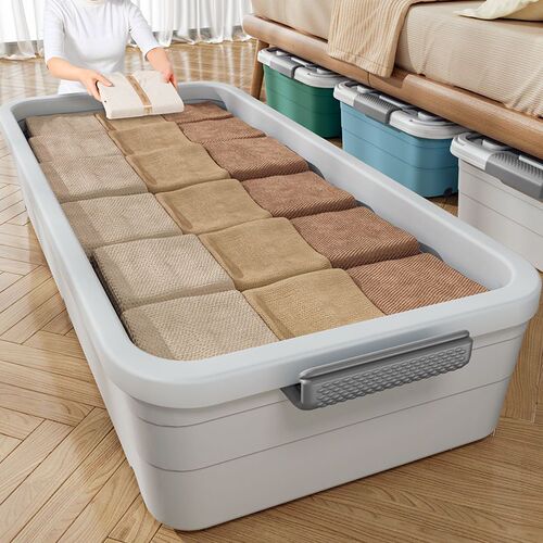 Under-the-bed storage box plastic household goods multi-layer storage organizer box artifact storage box drawer wheeled bed bottom box