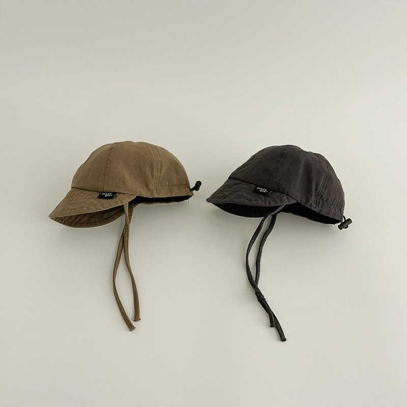 Sombrero infantil coreano para mujeres primavera y otoño coreano sombrero de brida suave sombrero de sol para bebés varones sombrero de verano de color sólido