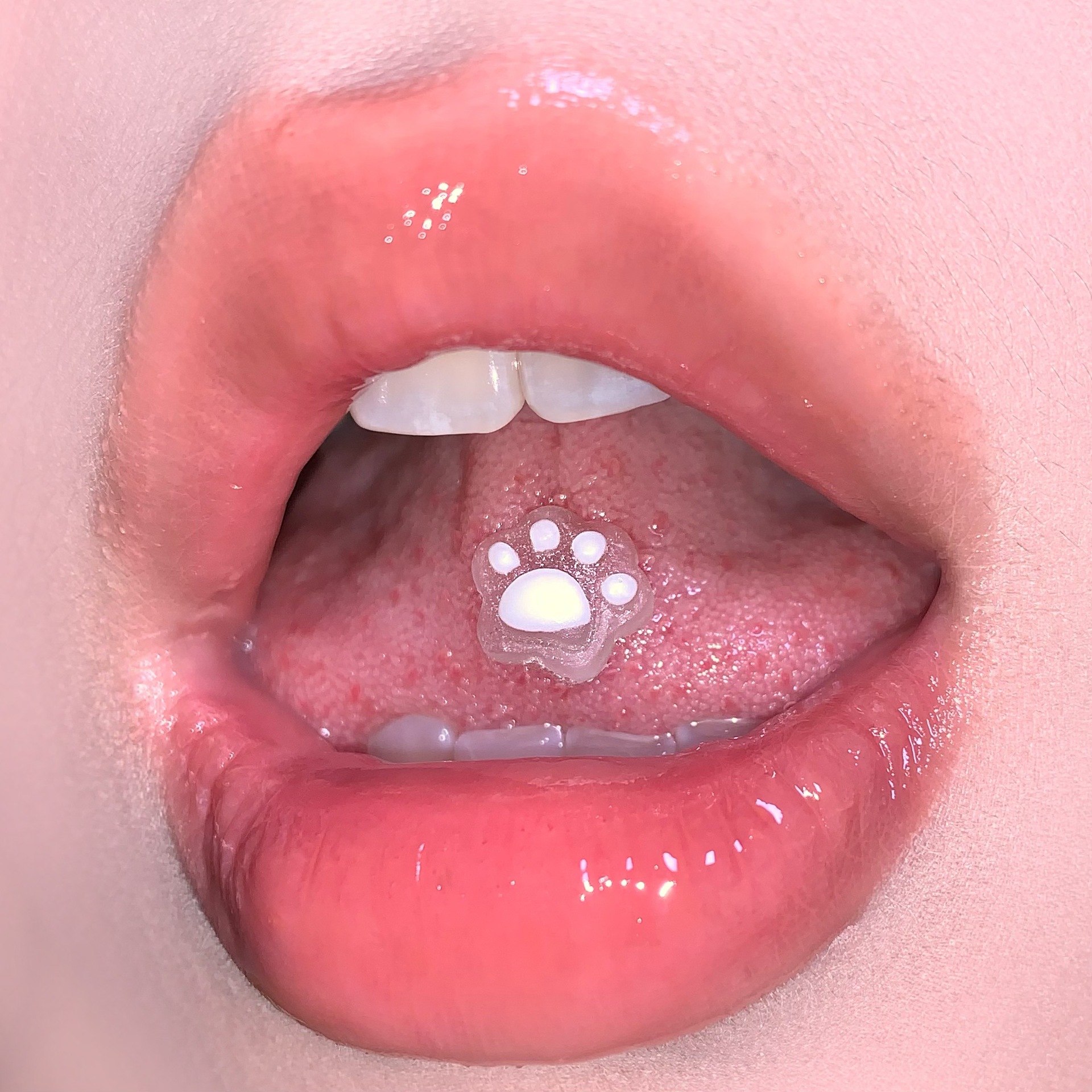 5 Colors Resin Cat Claw Tongue Barbell 316L Surgical Steel Tongue Piercing Jewelry detail image 14