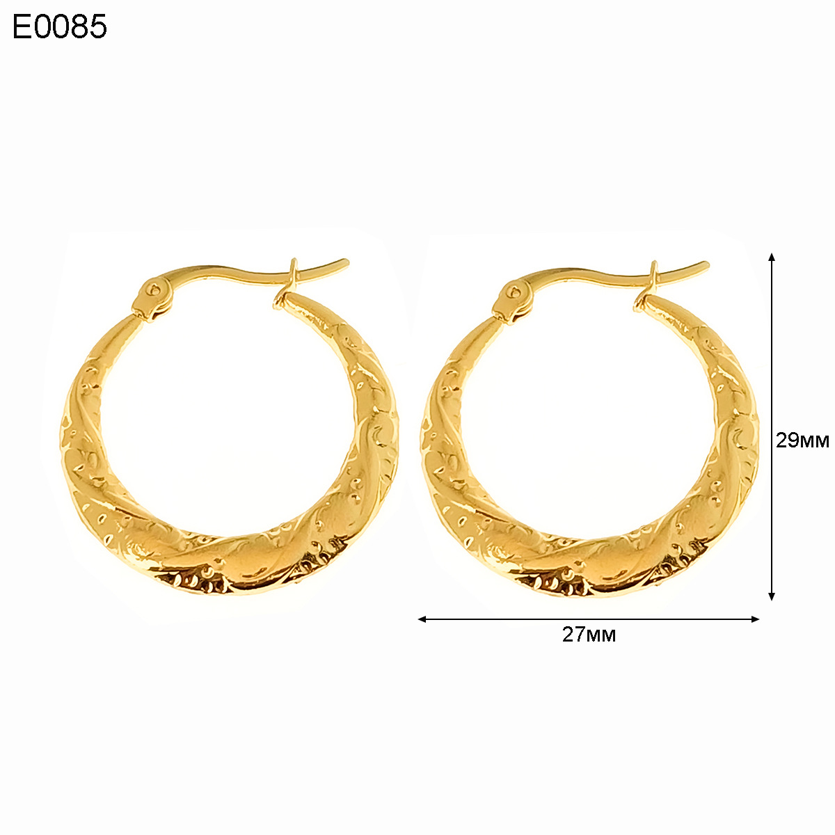 13g Weight Titanium Steel Ear Needle Material Earrings Classification 1 Pair Quantity Holiday, Daily Occasion Titanium Steel Material U Shape, Geometric, Round Pattern Women's Gender Plating Design Basic, Simple Style, Classic Style Style 1 Pair Basic Simple Style Classic Style U Shape Geometric Round Plating Titanium Steel Earrings 5