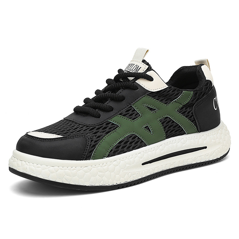 Zapatos de hombre 2026 nuevos zapatos de verano de malla transpirables marca de moda de hombre alta sensación de suela suave running daddy zapatos de moda