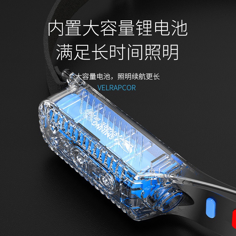 Sonriente tiburón transfronterizo nueva lámpara de inducción multifuncional lámpara de cabeza ajustable multi-posición lámpara de luz multi-fuente de luz iluminación exterior