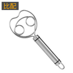 304 stainless steel egg whisk and dough mixing tool dual-coil flour mixing magic device household manual masher