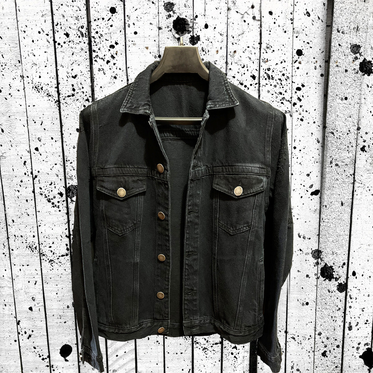 Demi-season denim jacket, retro trend men's long-sleeve, 2023 3