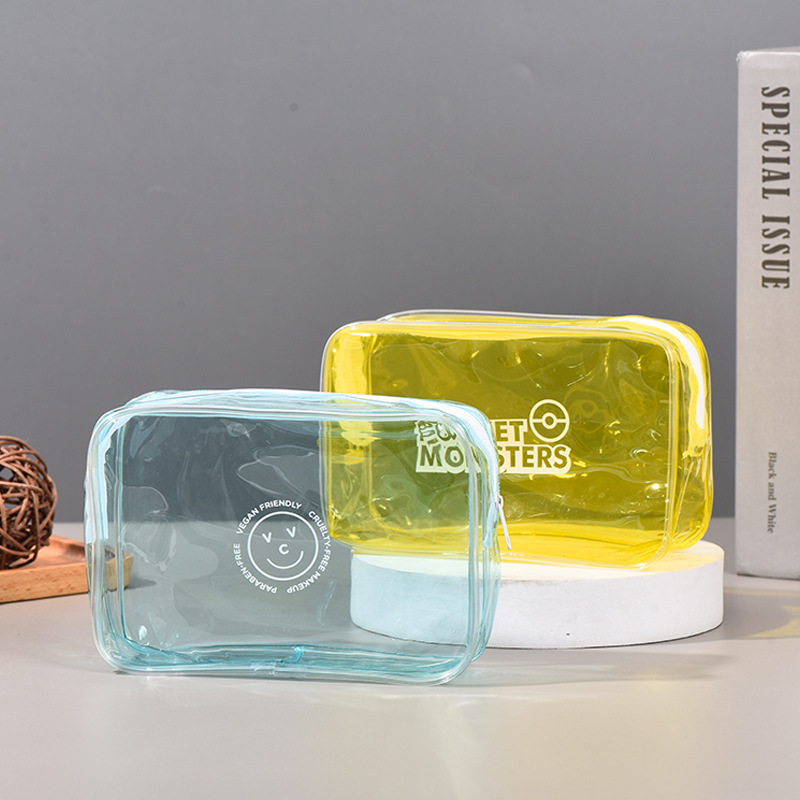 便携酒店洗漱用品套装赠品包装袋PVC胶骨收纳袋透明防水化妆品袋