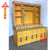 藏式佛龛黄金色彩绘密宗佛坛供台香樟木雕八吉祥佛柜厂家生产定做