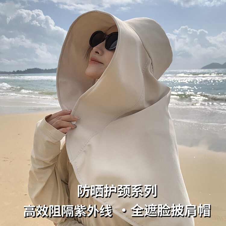 新しい夏の日よけ帽子、ファッショナブルで多用途、日焼け止め、UV保護、屋外旅行用日よけ帽子、顔と首の保護、韓国版|undefined