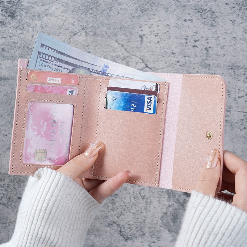 Short wallet, ultra‑thin card holder, compact 12×9×1 cm, lightweight
