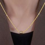 Украшение-шарик, ожерелье, модная универсальная подвеска из нержавеющей стали, изысканный стиль, не выцветает