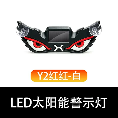New solar-powered triangular car window devil's Other lights - new-y2-red-white