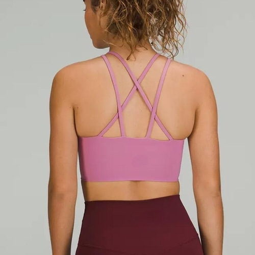 LULU Women's Summer Yoga Fitness Top with Bra Pads, High-Elastic Comfort Sports Dance Training Backless Tank Top