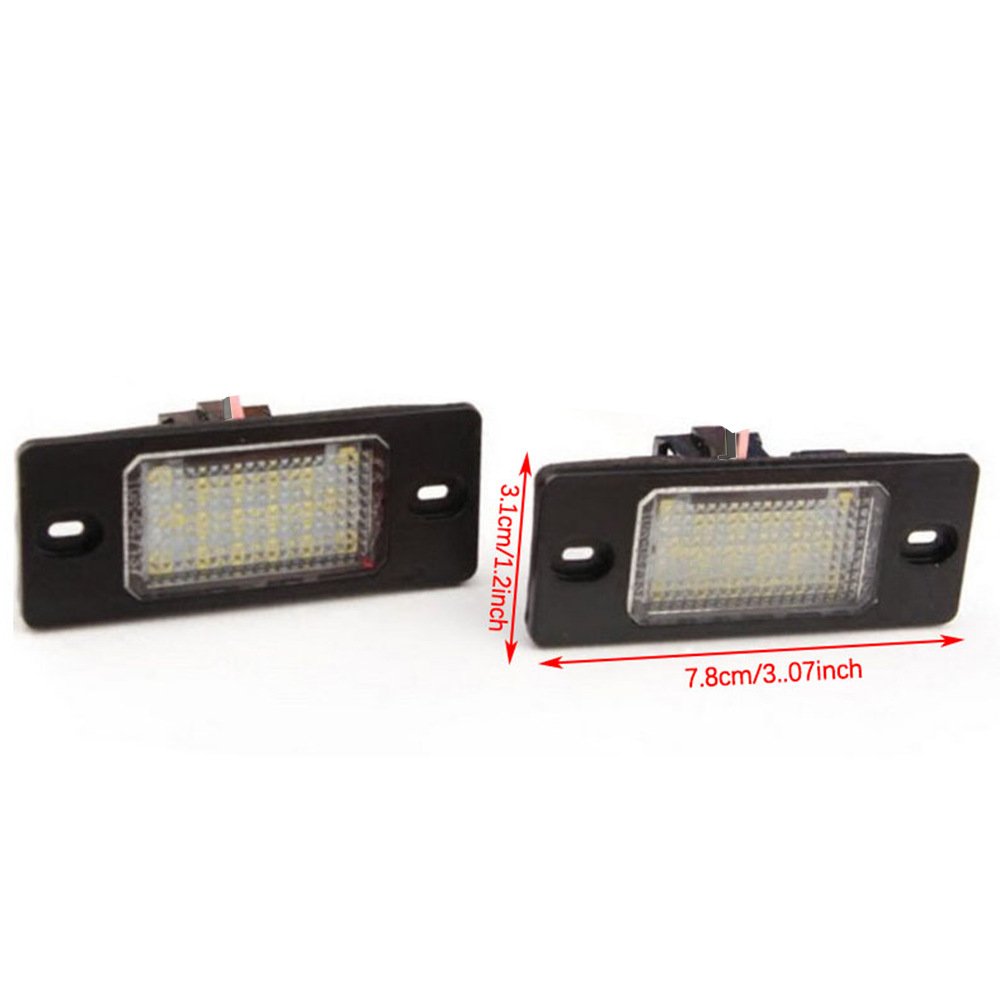 2pcs 18LED License Plate Lights for Volkswagen Golf 5D Tiguan Passat Cayenne 02-10 Year License Plate Lamp