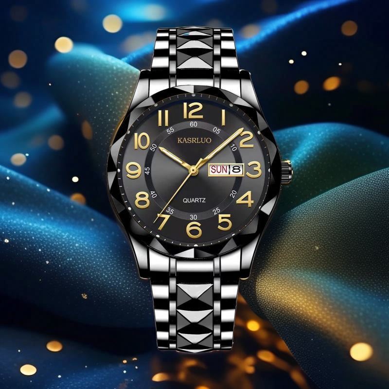 KASRLUO vidutinio amžiaus pagyvenusių žmonių mados vandeniui atsparus naktinės šviesos didelis skaitmeninis kvarcinis vyriškas laikrodis_voghion.com
