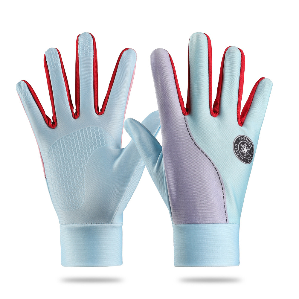 Guantes de protección solar para niños, niños y niñas, guantes de bicicleta respirables antideslizantes delgados de verano