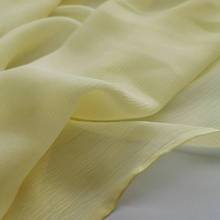 10姆米黄色真丝树皮皱布料透气裙子时装宽幅面料