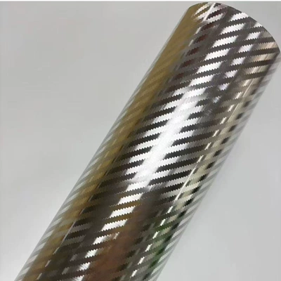 Auto Color Change Film Carbon Fiber Sticker Car Interior - pet-electroplated-carbon-fiber-silver-152-16m