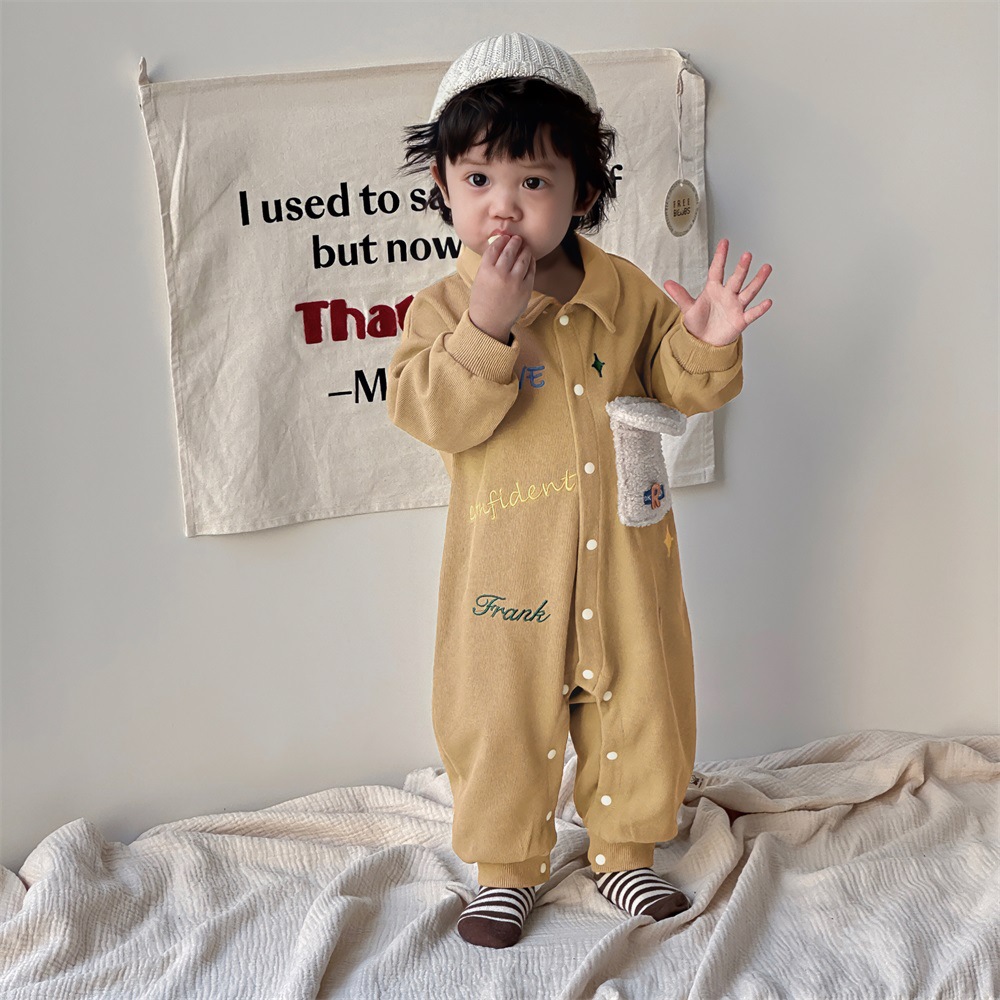 Ropa para niños coreanos mono para bebés ins ropa para bebés Clase A 0-3 años ropa de otoño para bebés de luna llena ropa para bebés