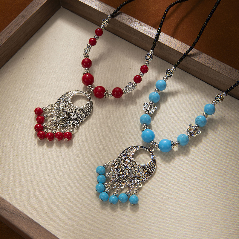 Cross-border Ethnic Style Exotic Headwear Tassel Plaster Eyebrow Pendant Retro Style Headwear