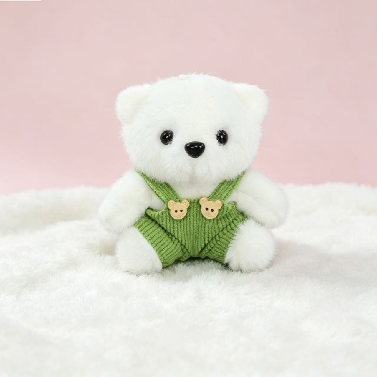 Vestido osos llaveros muñecas de peluche camisetas pantalones mochila colgante pequeño regalo colgante muñeca de peluche