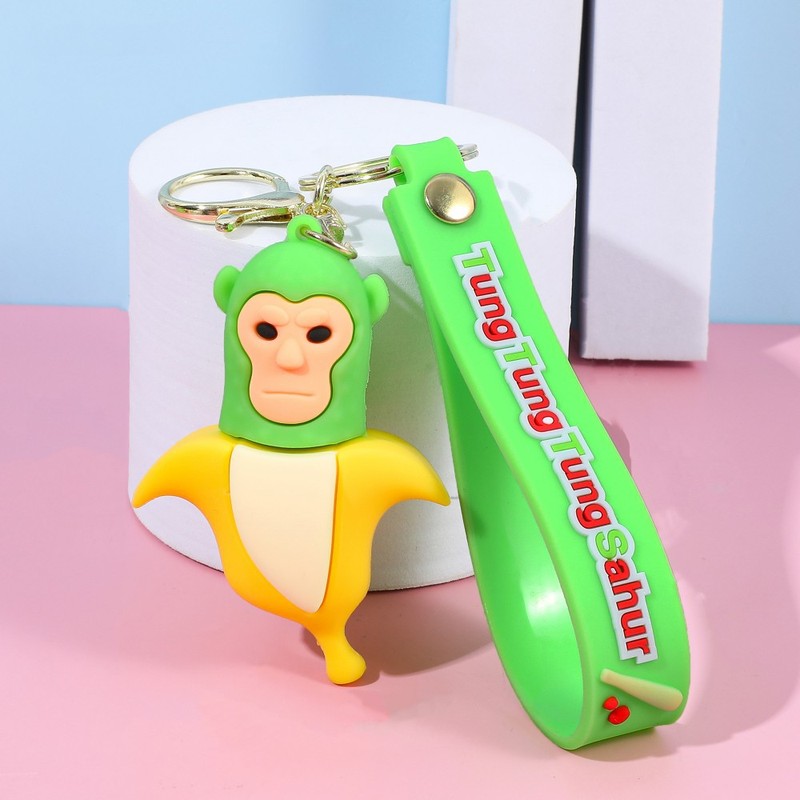 新しいクロスボーダー山と海の経典キーホルダー抽象的な形の木の棒人間の奇妙なキーホルダースクールバッグペンダントギフト卸売|undefined