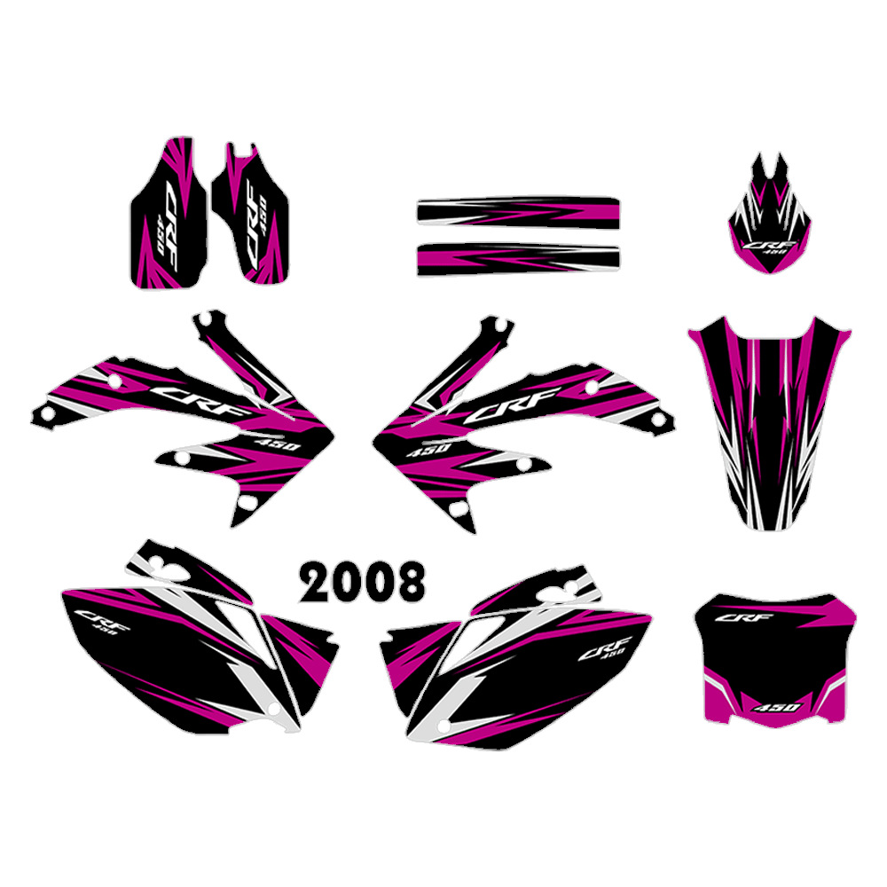 Pegatinas de motocicletas para CRF450 CRF450R 2005 - 2008 SUV conjunto completo de pegatinas de carrocería