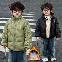 男童轻薄羽绒服2025秋冬新款儿童校服神器男宝宝洋气保暖棉服外套