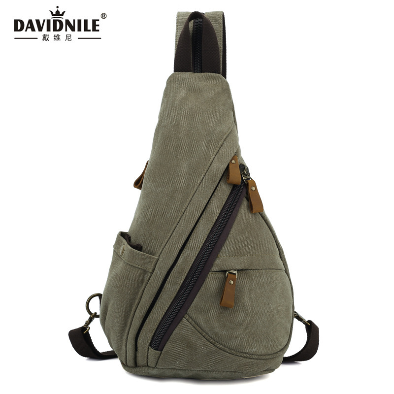 2022 nuevo bolso transfronterizo de los hombres moda lienzo de moda bolso de pecho de los hombres bolso de mensajero del hombro ocasional viaje Mochila pequeña