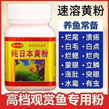 黄粉金鱼缸锦鲤药热带鱼药观赏鱼病白点纯黄粉日本锦鲤鱼消毒