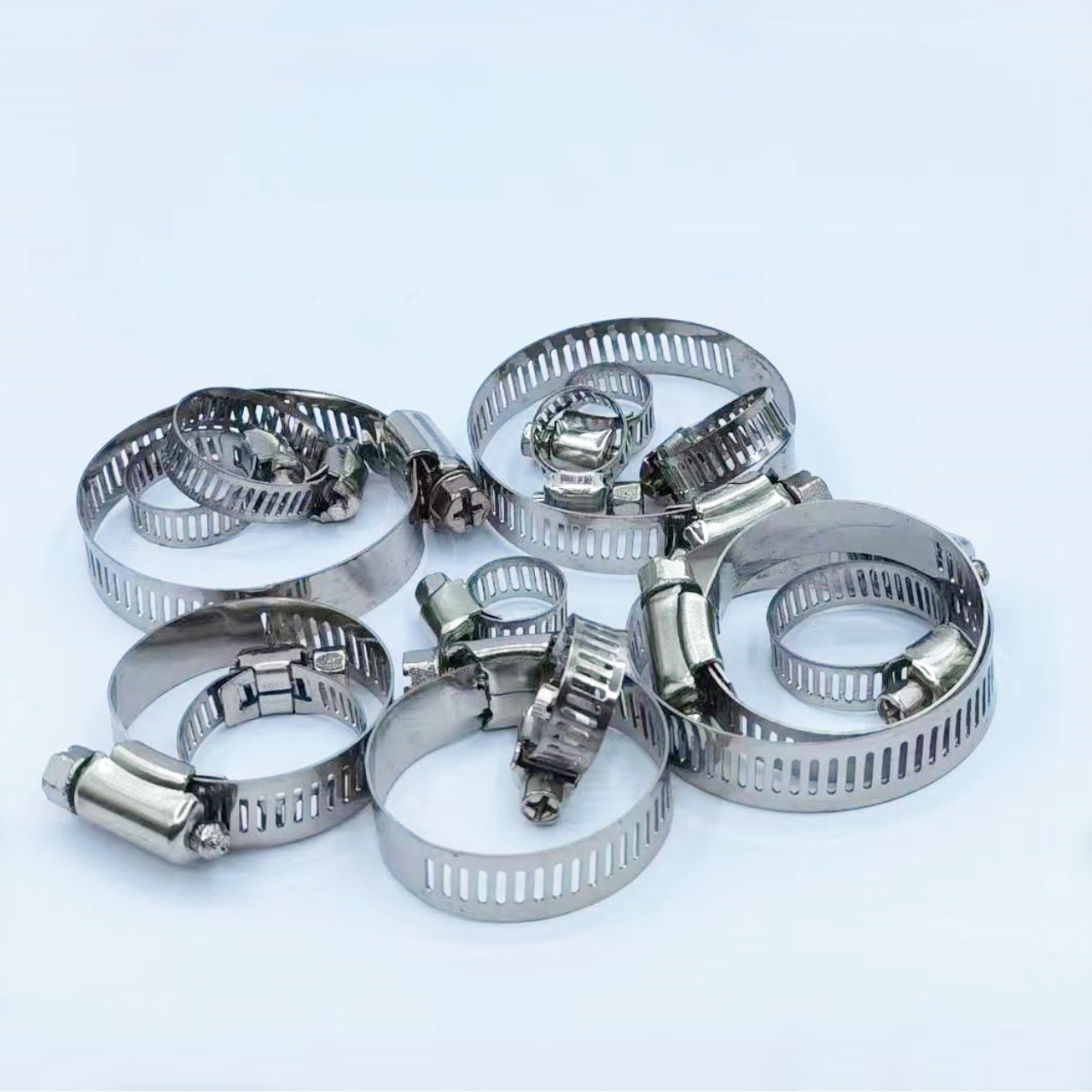 Venta caliente transfronteriza 20 unids abrazadera de manguera de acero inoxidable ajustable abrazadera de manguera abrazadera de tubo abrazadera de manguera de acero inoxidable