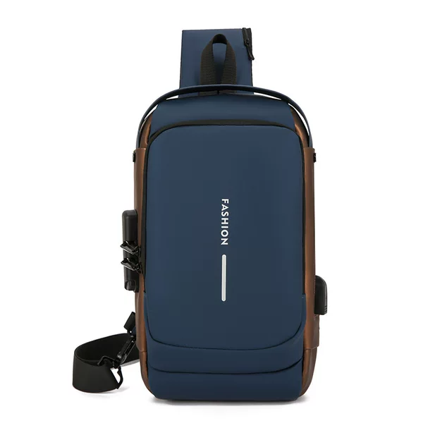 Men's Chest Bag with Password Lock, Anti-Theft Cycling Bag, Casual Outdoor Running Travel Waist Bag, Single Shoulder Crossbody Sports Backpack