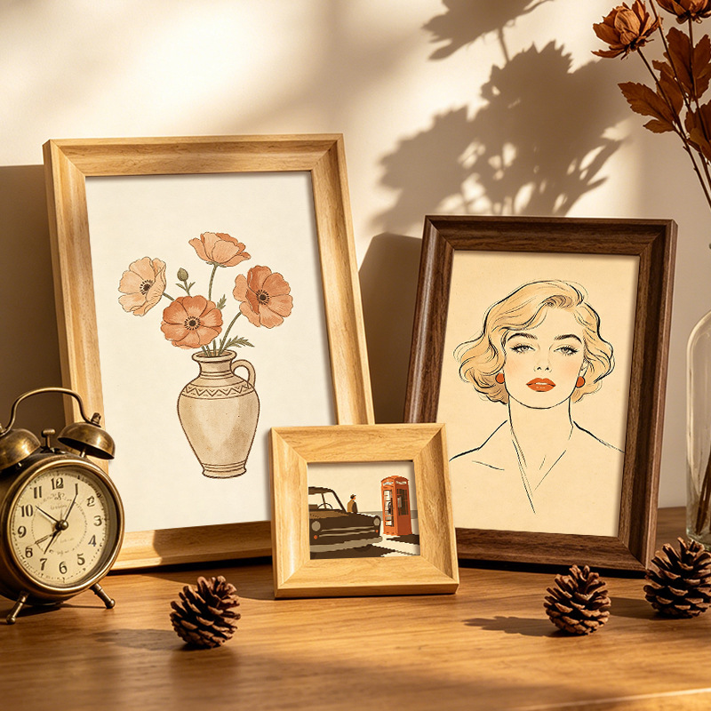 Vintage Photo Frame with a Light Luxury and High-End Feel, Hollow Wall-Mounted Display Frame, Air Plant Decorative Painting, Antique-Style Empty Frame for Tabletop Display Vintage Photo Frame with a Light Luxury and High-End Feel, Hollow Wall-Mounted Display Frame, Air Plant Decorative Painting, Antique-Style Empty Frame for Tabletop Display