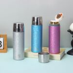 新款高颜值覆钛保温杯双层真空茶水分离泡茶杯办公商务家用水杯