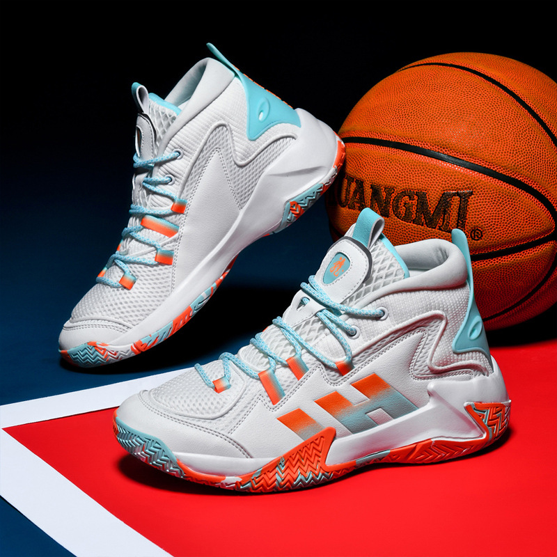 Zapatos de baloncesto anti-deslizante al aire libre de la ciudad, zapatos deportivos de rebote transfronterizos de tamaño medio para hombres