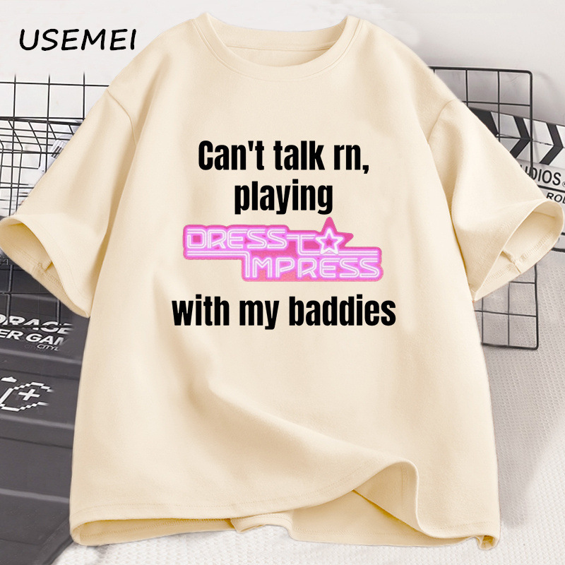 Cross-Border Popular Items I Give] t European Size Bad T-Shirt Clothes [Funny Leaving Cotton Guy Impressive Roblox