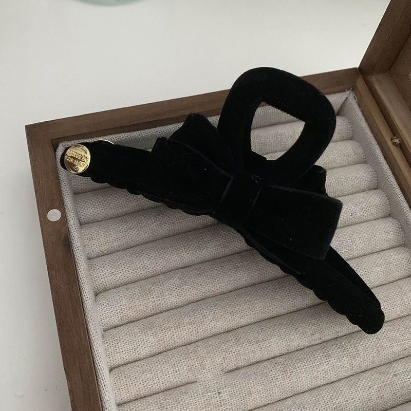 Controllo dei dettagli ~ fermaglio per capelli con fiocco in velluto squisito, fermaglio per capelli con testa di principessa, fermaglio per capelli con squalo, accessori per capelli_voghion.com