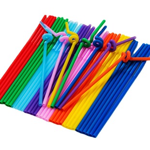 Factory Shape Disposable Curved Art Straw Color Fine Straw PP Plastic Beverage Juice Cocktail Party