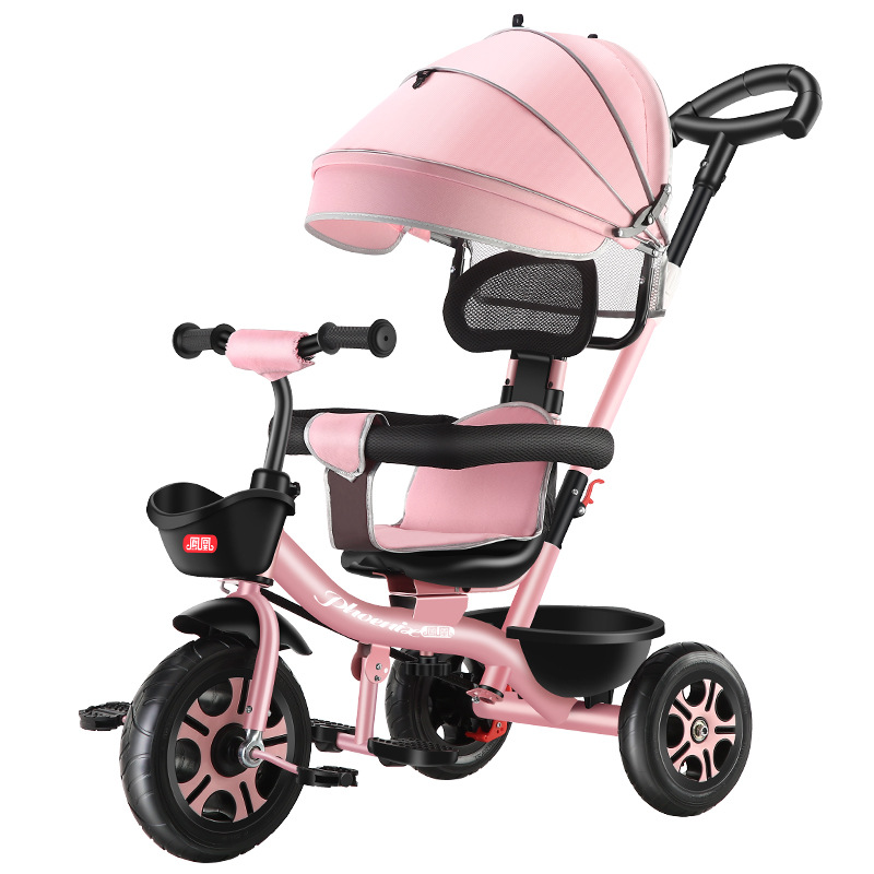 Triciclo plegable para bebé marca Phoenix se puede acostar o sentar bicicleta infantil 1-6 años