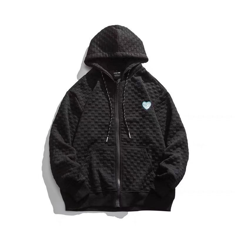 High Street hihop Waffle Amor suéter de las mujeres la primavera y el otoño sueltos ins viento perezoso estudiante delgado más tamaño abrigo