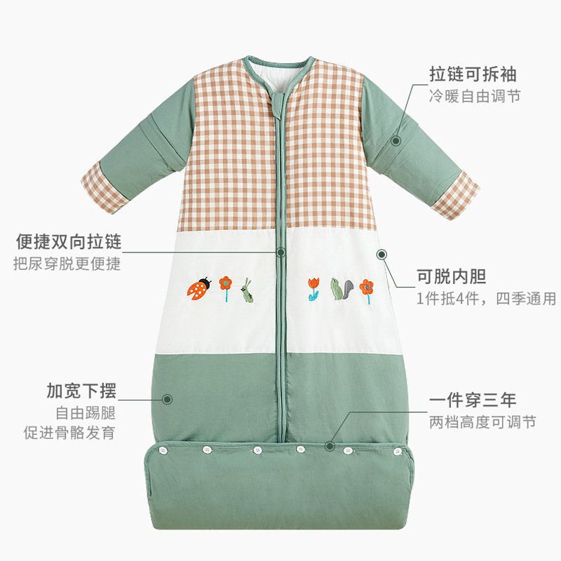 2020 New style children's warm sleeping bag thickened cartoon children's warm printing manufacturer custom wholesale sleeping clothes detail image 4