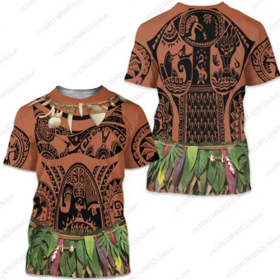 Moana Halloween 3D Printed Sports Quick-Drying Breathable Men's T-Shirt Fashion Maui Birthday Party Cospl