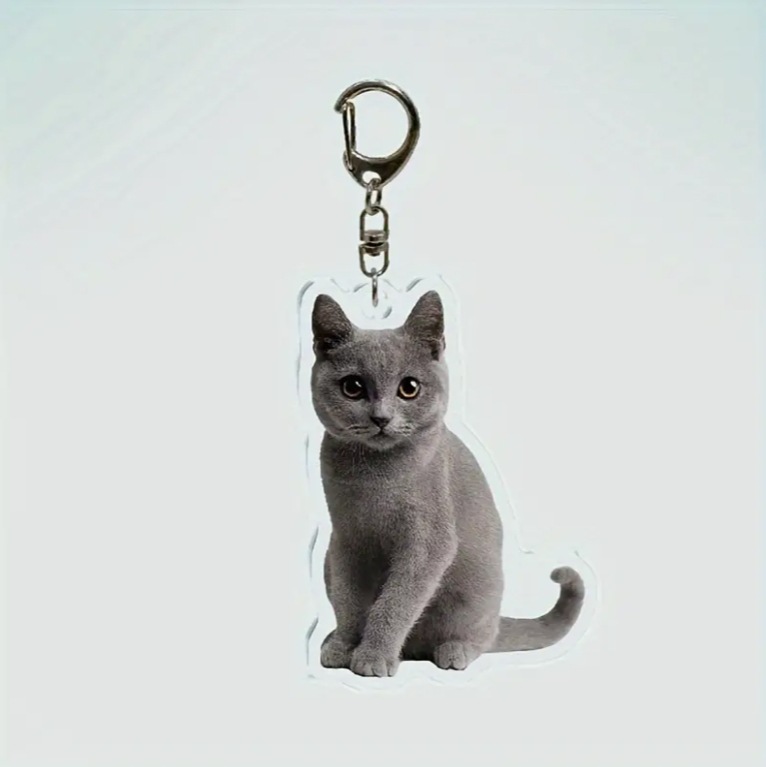 Colgante acrílico transfronterizo gatito negro decoración espejo retrovisor colgante para los amantes de las mascotas colgante joyas