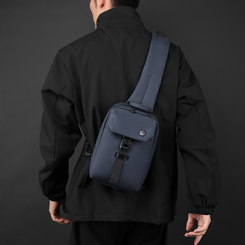 WEPOWER nuevo tipo de bolso de pecho casual para hombres, bolso de hombro de gran capacidad, diseño simple y moderno, bolso de mochila práctica.