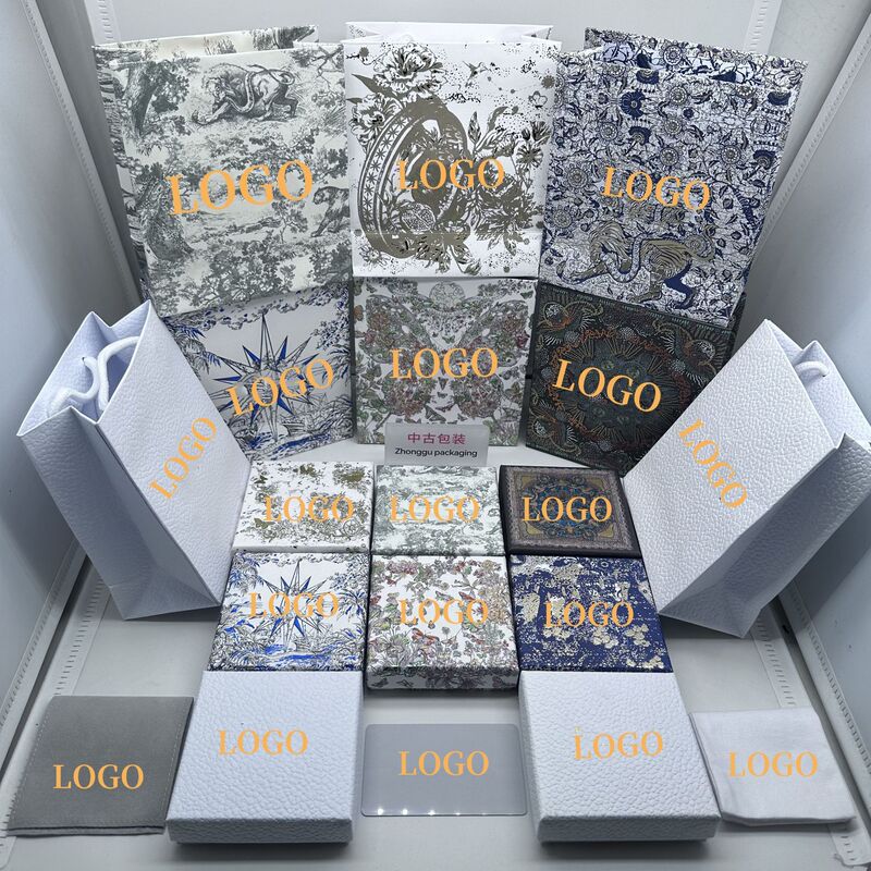 New Dijia White Butterfly Packaging Jewelry Packaging Box D Family Necklace Bracelet Earrings Hot Stamping Painted Universal Gift