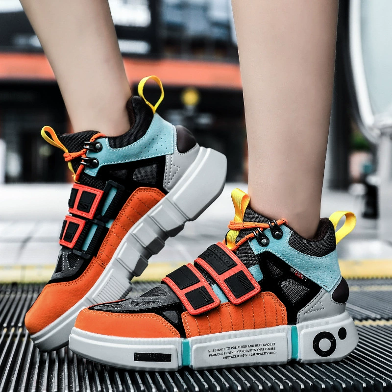 Demi-Season Retro High Shoes for Beloved - Universal Trendy Sneakers in Colorful Options