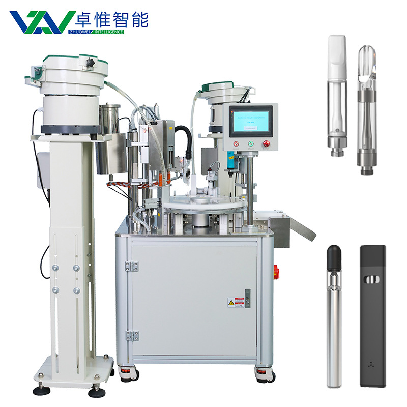 外贸全自动注油机大型生产线 烟袋CBD/THC烟雾器吸雾气加热灌装机