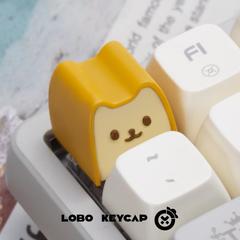LOBOオリジナルデザイン～パン犬 かわいい癒し樹脂アートキーキャップ