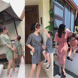 亲子装女童裙子母女装连衣裙公主裙夏装新款外贸童装代发