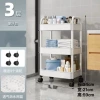 3-layer white [with wheels + stickers + hooks]
