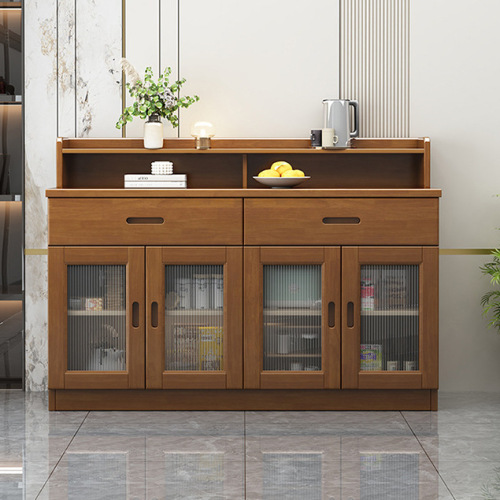 Chinese solid wood sideboard wine cabinet simple modern home restaurant multi-functional storage tea cabinet storage cupboard